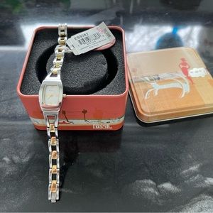 Women’s 2 tone, Fossil watch, brand new, never worn